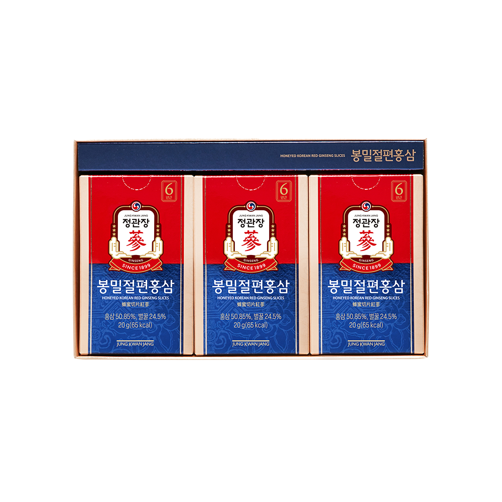Hồng Sâm Cắt Lát Tẩm Mật Ong Kgc 6 Gói X 20g
