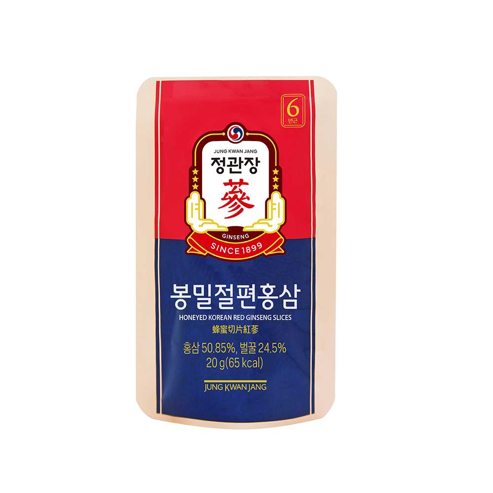 Hồng Sâm Cắt Lát Tẩm Mật Ong Kgc 6 Gói X 20g